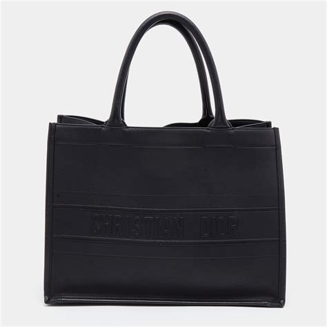 dior book tote bag black leather|Dior Book Tote personalized.